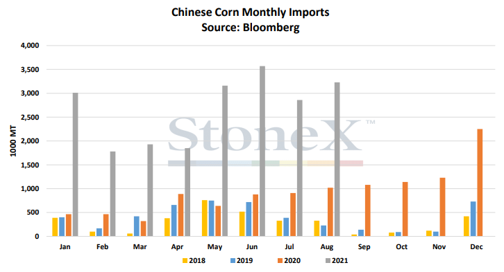 Ķīna iepērk kukurūzu